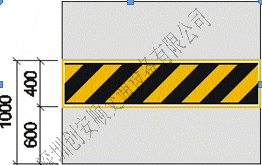 立柱、墻面警示線